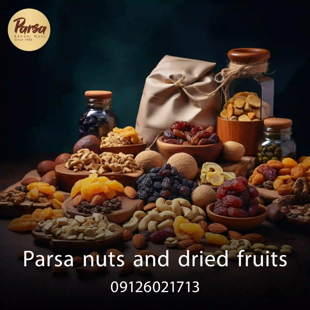 Parsa nuts and dried fruits